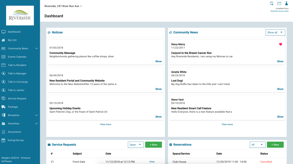 screenshot of Neigbrs by Vinteum